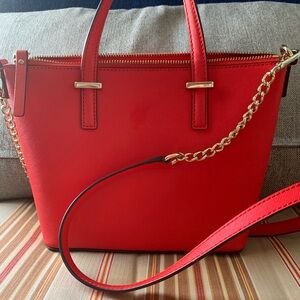 Kate Spade red leather crossbody
